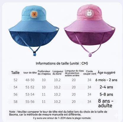 Chapeau Anti-UV Enfant UPF50+ — BriseFresh